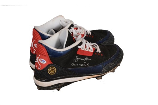 2007 Andruw Jones Atlanta Braves Game Used Signed Spikes
